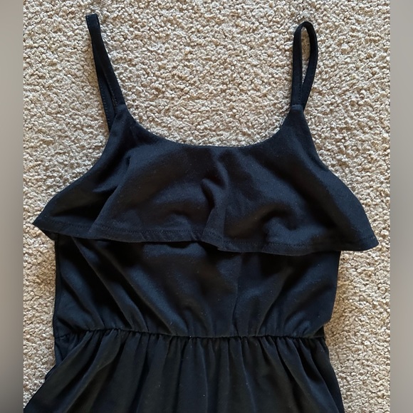 The Children’s Place Girls Fit & Flare Black Summer Ruffle Flounce Hi-Low Dress - Picture 6 of 16